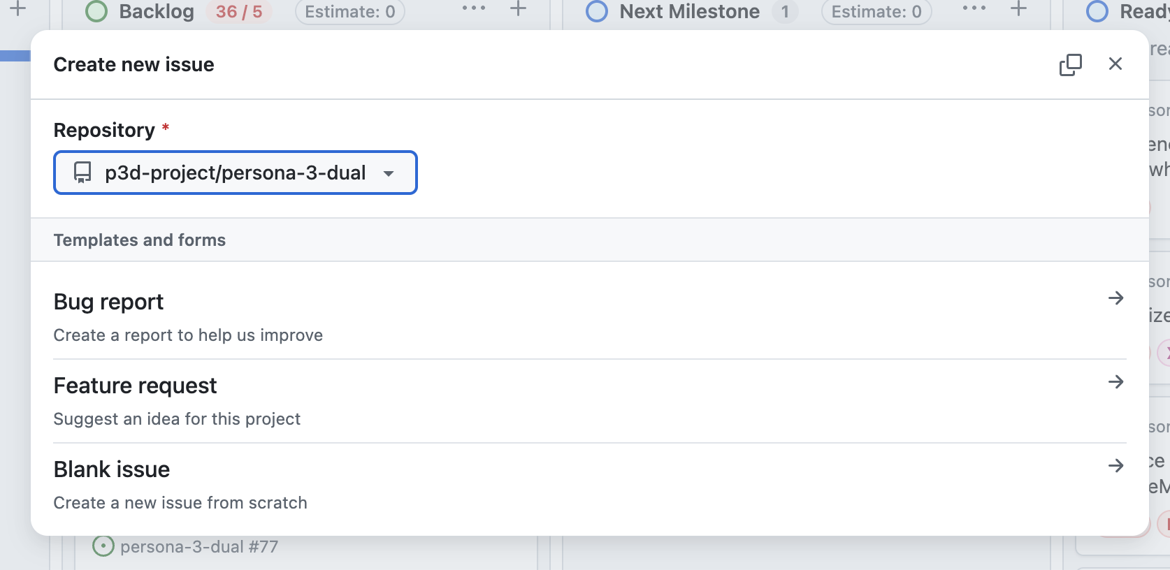 Create issue